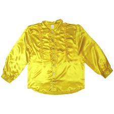 GELBES HERREN RÜSCHENHEMD /