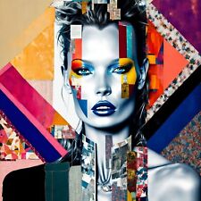Motiv Kate Moss Collage Urban PopArt  100x100 Acrylglas/Gallery Print/Street Art