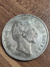 Ludwig II König von Bayern Deutsches Reich 5 Mark 1876 D
