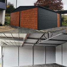 Doppelgarage 6x6 blechgarage - doppelgarage,