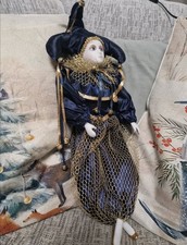 Porzellan Clown Pierrot Puppe