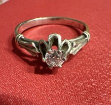 Vintage Schmuck Damen Selten Ring Silber 875 UdSSR USSR