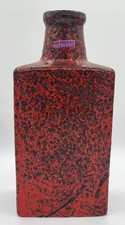 Scheurich Vase Flaschenvase 60/70er Jahre 281-30 Fat Lava rot W Germany Vintage