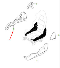 Jaguar F-Typ X152 vorderer rechts Sitzmechanismus Abdeckung T2R19342 NEUE EURLIC