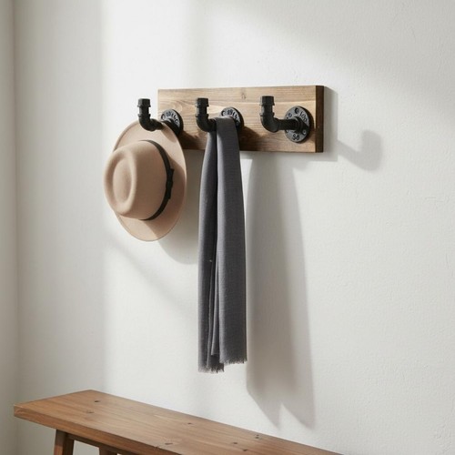 Rustikale holzgarderobe mit - rustikale,