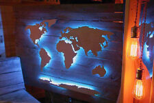 Weltkarte Holz Palette