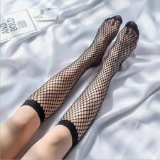 Netz Kniestrümpfe Socken Fischnetz grob Schwarz