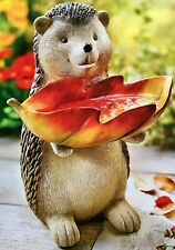 Vogeltränke Igel mit bunten Blatt NEU 31 cm gross