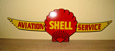 Emailschild Shell Aviation Service, beeindruckende Schwingen, 1A Zustand, selten
