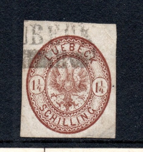 Lubeck 1864 freimarke - lubeck, 13