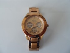 Fossil Stella ES2859 Armbanduhr für Damen rosè Top Zustand