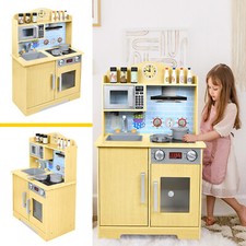 Kinder Spielküche Kinderküche aus Holz mit Zubehör Spielzeugküche Spieleküche DE