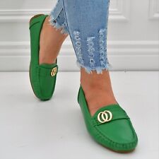 Damen Schuhe Ballerina Halbschuhe Sneaker Grün Sommer Low Turn Freizeitschuhe