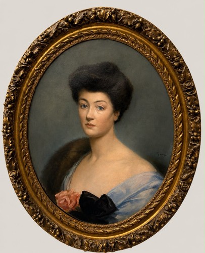 René lelong signiert portrait - signiert,