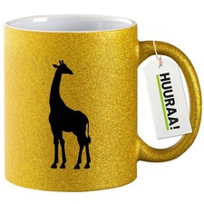 Glitzertasse Giraffe
