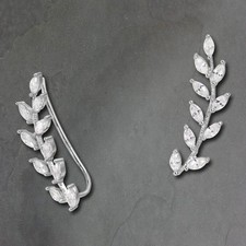 SilberDream Ohrringe Ear Cuff Ranke Zirkonia weiß Ohrklemmen 925 Silber GSO429W