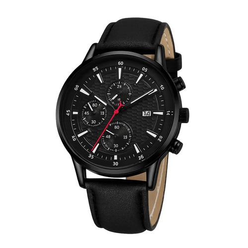 Herrenuhr quarz mit veganem - herrenuhr,