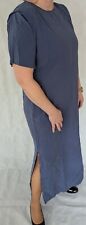 Asos Design Damen Herbst Maxi-Kleid Blau Gr.42 Neu mit 2 Schlitz