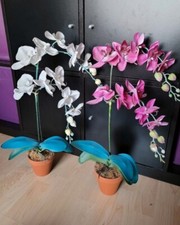 Set 2 Orchideen Kunstblumen Kunstpflanzen 58cm Im Topf