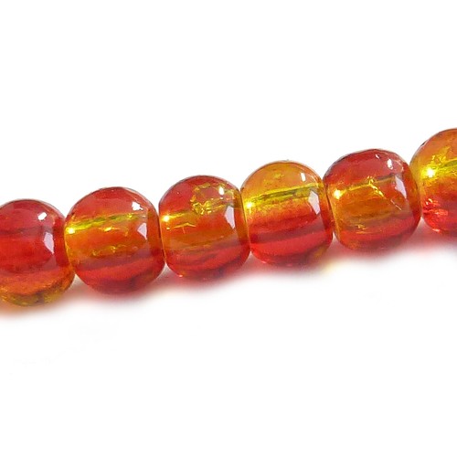 Glasperlen crackle rund - glasperlen, 4