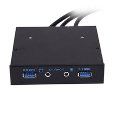 Neue 20Pin auf 2 USB 3.0 Port HUB + HD-Audio PC Diskette Expansion Frontpanel 3,