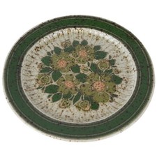 Kuchenteller Dessertteller Winterling Marktleuthen Blumenmotiv grün