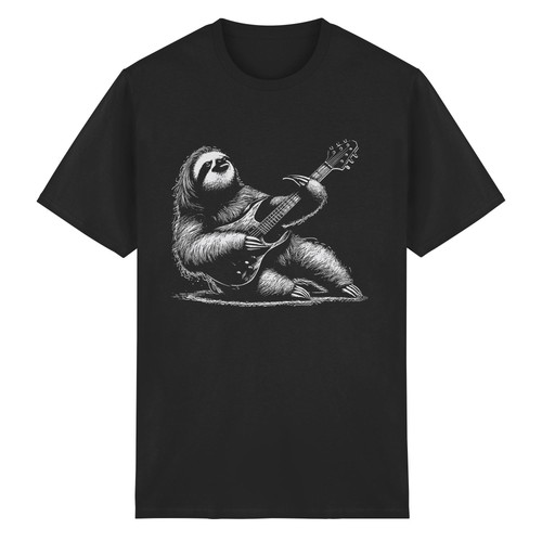Faultier mit gitarre - mit, rock