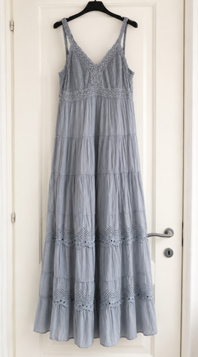Motive kleid lang hellblau - kleid,