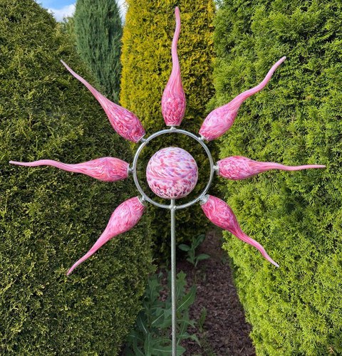 Glas sonne rosa 160cm - glas,