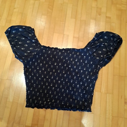 Croptop blau weiß - weiß, 38
