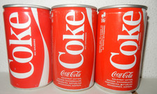 3 alte 1980's COCA COLA COKE
