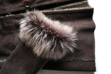 HEINE echt LEDER Lammfell MANTEL Toskana LAMMFELL PELZ JACKE 34 - 36  NEU