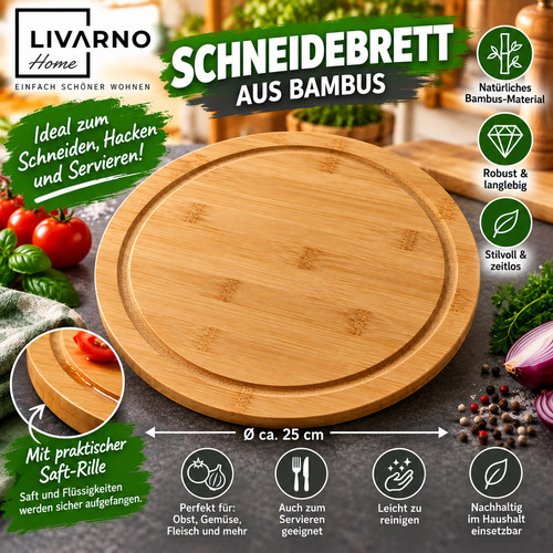 Schneidebrett bambus cm - Ø,