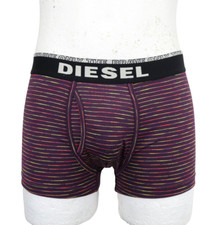 Diesel Unterwäsche Herren L Violett Gestreift Stretch Boxershorts