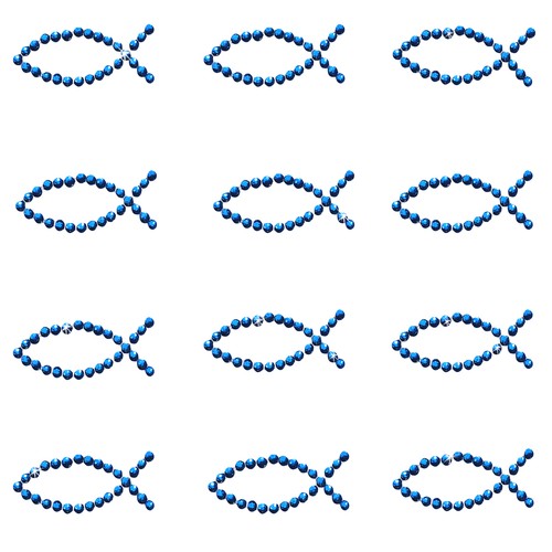 Fisch sticker strass - sticker, steine