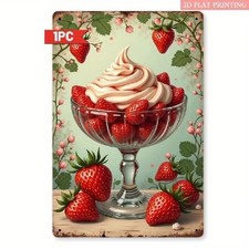 Blechschild Eis Eisbecher