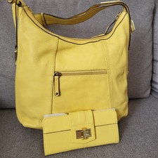 Hobo Bag Handtasche SET Tignanello gelb QVC