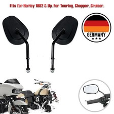 1 Paar Motorrad Spiegel Rückspiegel Schwarz 8mm Für Harley Custom Bobber Chopper
