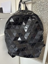 Damen Rucksack Lack Schwarz