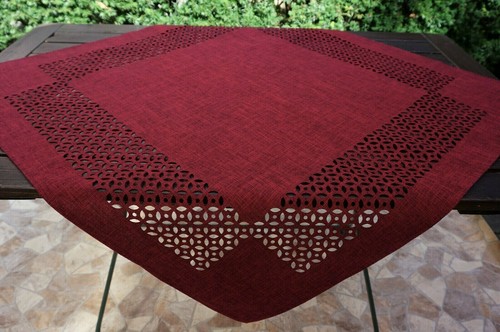 Tischdecke rot läufer - tischdecke,