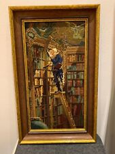 ?️Gobelin Stick Bild Gemälde "Der Bücherwurm " von Carl Spitzweg mit Rahmen