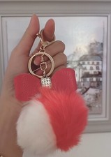 Weiß & Rot Schleife Bommel