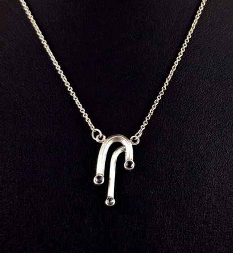 Kette silber 925 zirkonia blau - kette,