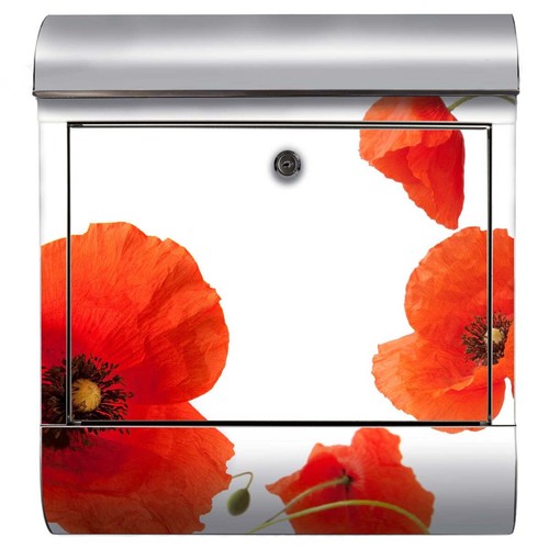 Briefkasten mohn blume - briefkasten,