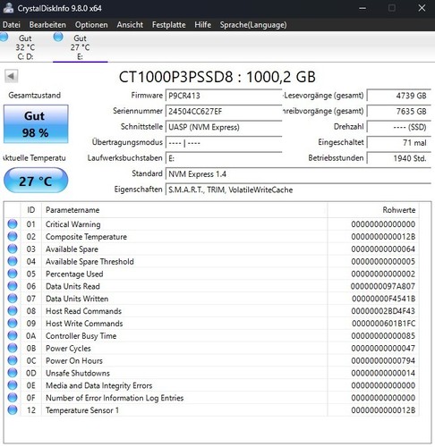 Crucial plus ssd - tb, m.2