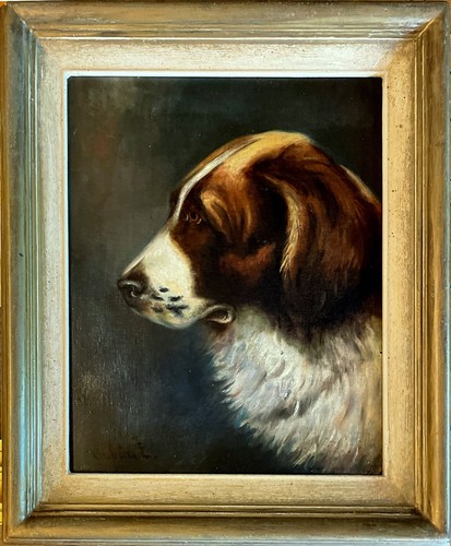 Hundeportrait signiert - ,