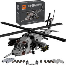 MISINI M7003 UH-60 Black Hawk Hubschrauber Klemmbausteine Technik, 1159 Teile Mi