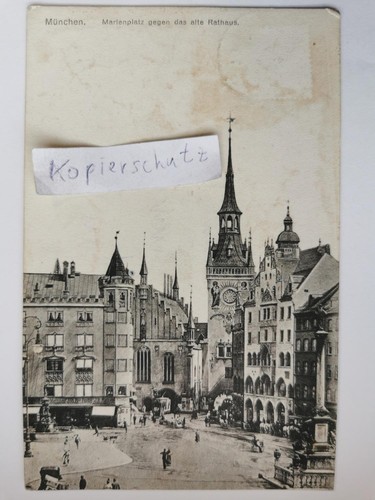 München marienplatz altes - ak,