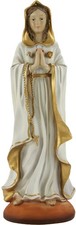 Heiligenfigur Madonna Rosa Mystica 37 cm handbemalt Polyresin Deko