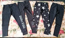 4 schwarze Leggings für